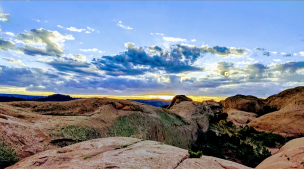 Hell's Revenge Sunset in Grand County Moab, Utah