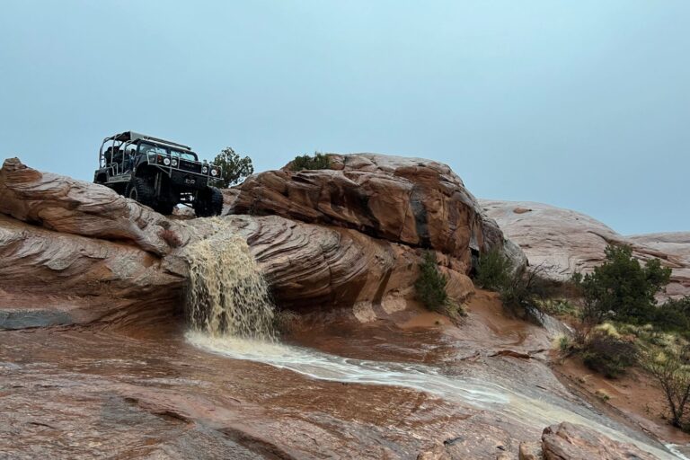 Moab Grand Tours Waterfall with the Beast in Moab Utah
